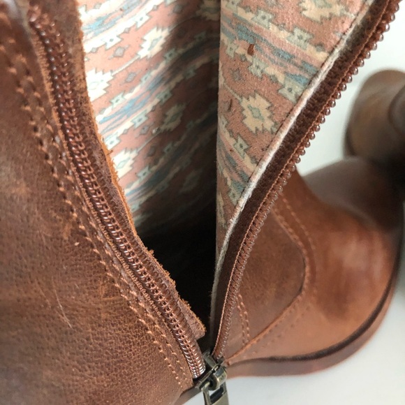 Lucky Brand 🍀 Brown Leather Booties - Picture 10 of 12